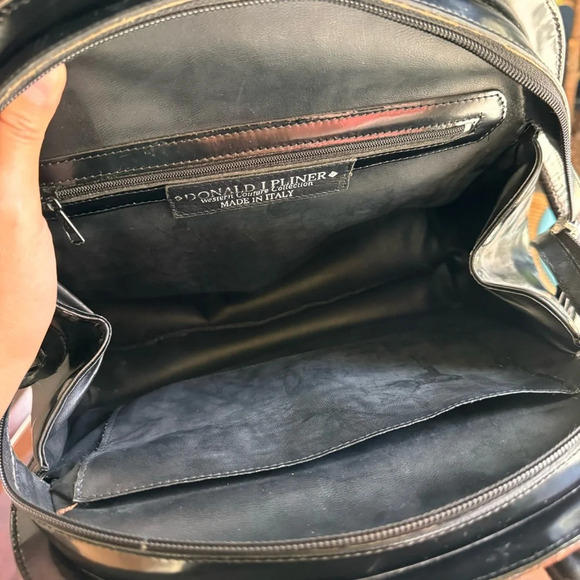 Donald Pliner Embossed Western Leather Earthy Tassel Shoulder Bag - Picture 10 of 17